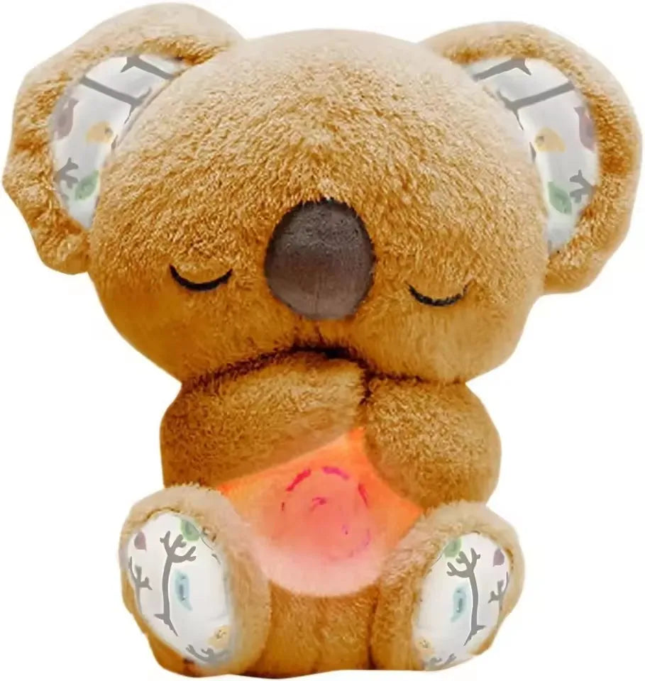 *Cuddly Koala Plush Sleep Aid with Soft Glow Night Light Calming Music and Simulated Breathing Comforting Bedtime Comfort Toys~